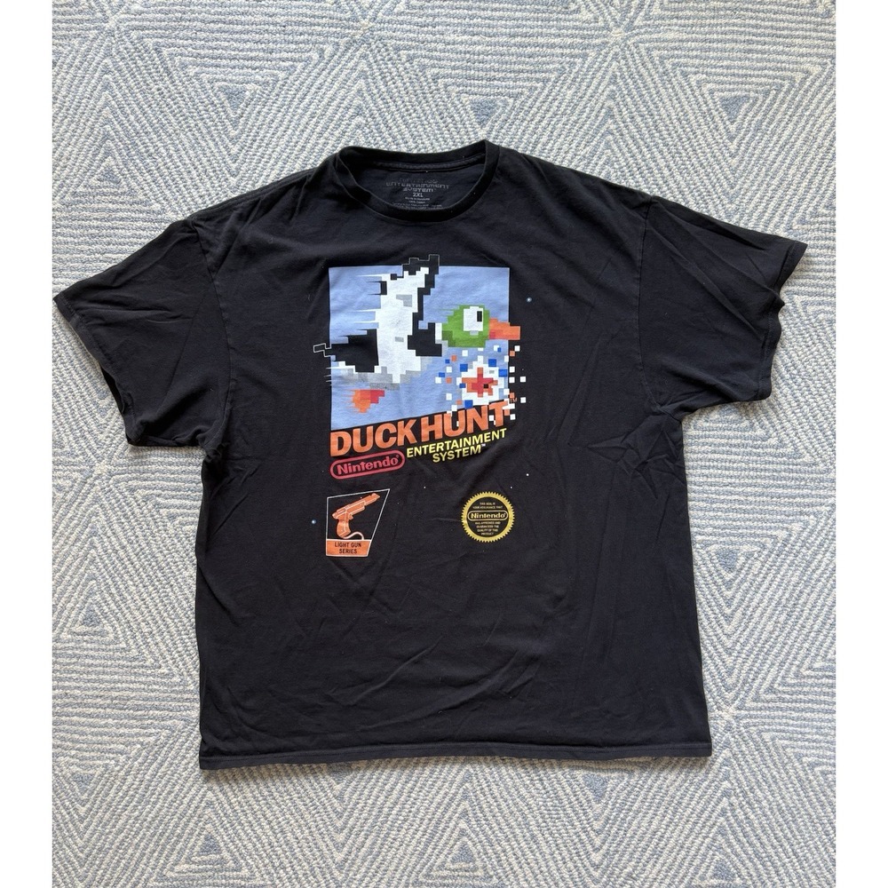 Nintendo Duck Hunt Box Art T-Shirt Black - 2XL XXL
